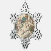 kaart van de zuidpool tin sneeuwvlok ornament (Rechts)