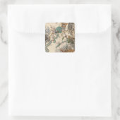  kaart van de zuidpool vierkante sticker (Tas)