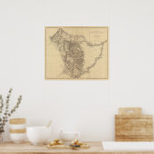 Kaart van de zwarte heuvels van Dakota Poster (Keuken)