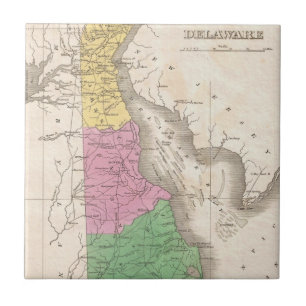 kaart van Delaware (1827) Tegeltje