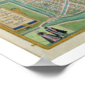 Kaart van Delft, van "Civitates Orbis Terrarum" do Poster (Hoek)