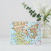  kaart van Denemarken (1905) (Staand voorkant)