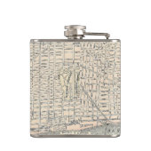 kaart van Detroit (1895) Heupfles (Achterkant)