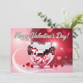 Kaart van Disco Heart Valentijns (Staand voorkant)