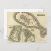 kaart van diverse eilanden in het Caribisch gebie (Voorkant / Achterkant)