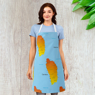 kaart van Dominica Schort