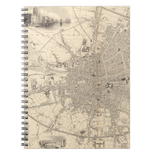 Kaart van Dublin, Ierland Notitieboek