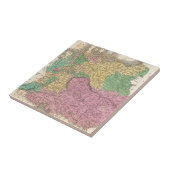  kaart van Duitsland (1827) Tegeltje (Zijkant)