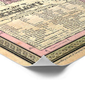  kaart van Duitsland, 1853 Poster (Hoek)