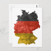Kaart van Duitsland met vlagkleuren (Voorkant / Achterkant)