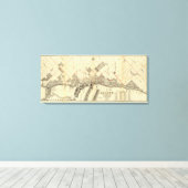 Kaart van Duluth en Suburbs Canvas Afdruk (Insitu (Houten vloer))