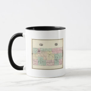 Kaart van Eau Claire County, staat Wisconsin Mok