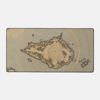 Kaart van een fantasie-eiland in vintage stijl bureaumat