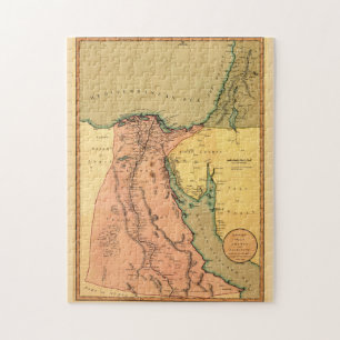  kaart van Egypte (1800) Legpuzzel