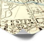  kaart van Elizabeth NJ (1947) Poster (Hoek)