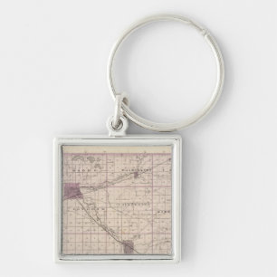 Kaart van Elkhart County Sleutelhanger