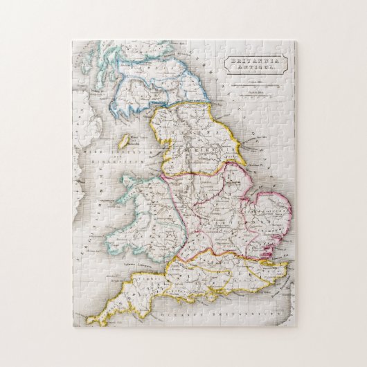 Kaart van Engeland | Britannia Antiqua Legpuzzel (Verticaal)
