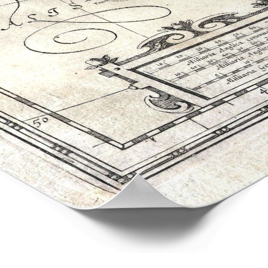  kaart van Engeland en Ierland (1631) Poster (Hoek)