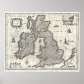  kaart van Engeland en Ierland (1631) Poster (Voorkant)