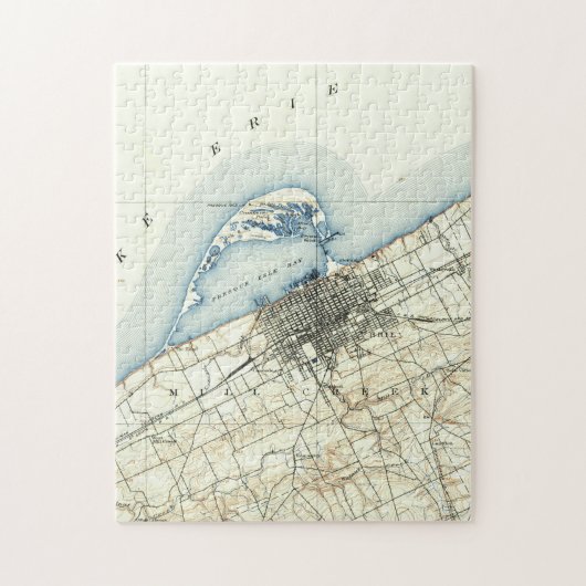 kaart van Erie Pennsylvania (1899) Legpuzzel (Verticaal)