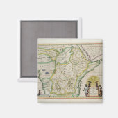 Kaart van Ethiopië met vijf Afrikaanse staten Magneet (Voorkant / Achterkant)