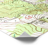  kaart van Eugene Oregon (1967) Poster (Hoek)