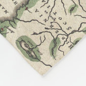  kaart van Europa (1657) Fleece Deken (Hoek)