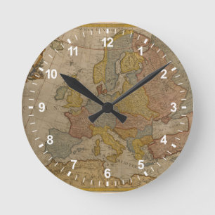 Kaart van Europa   1700 Ronde Klok