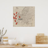  kaart van Europa (1800) Poster (Keuken)