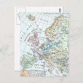  kaart van Europa (1899) (Voorkant / Achterkant)