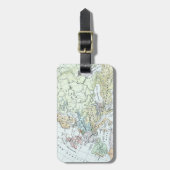 kaart van Europa (1899) Bagagelabel (Voorkant verticaal)