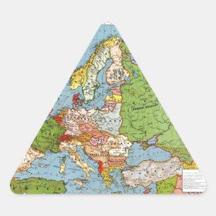 Kaart van Europa Driehoek Sticker