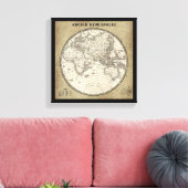 kaart van Europa en Azië Canvas Afdruk (Insitu (Woonkamer))