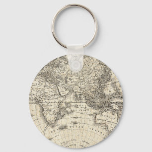  kaart van Europa en Azië Sleutelhanger