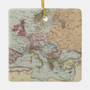 kaart van Europa Keramisch Ornament