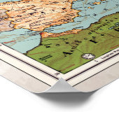  kaart van Europa Poster (Hoek)