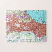 kaart van Everett Washington (1953) Legpuzzel (Horizontaal)