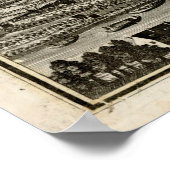  kaart van Florence Italië (1730) Poster (Hoek)