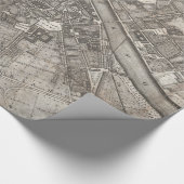 kaart van Florence Italië (1847) Cadeaupapier (Hoek)