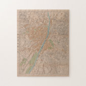  kaart van Florence Italië (1910) Legpuzzel (Verticaal)