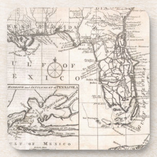  kaart van Florida (1763) Onderzetter