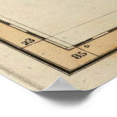  kaart van Florida (1823) Poster (Hoek)