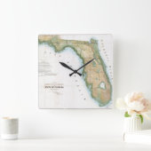  kaart van Florida (1848) Vierkante Klok (Huis)