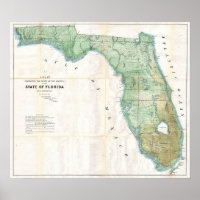  kaart van Florida, 1853
