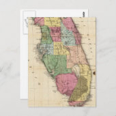  kaart van Florida (1870) (Voorkant / Achterkant)