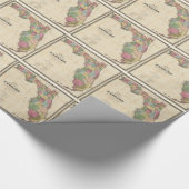  kaart van Florida (1870) Cadeaupapier (Hoek)