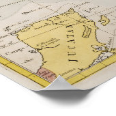 kaart van Florida en de Bahama's Poster (Hoek)