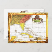  kaart van Florida en de Caraïben (Voorkant / Achterkant)