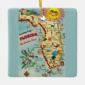 Kaart van Florida Keramisch Ornament (Voorkant)