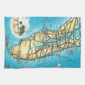  kaart van Florida met snelwegen Theedoek (Horizontaal)